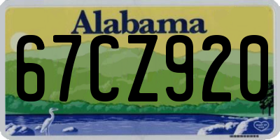 AL license plate 67CZ920