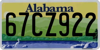 AL license plate 67CZ922