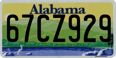 AL license plate 67CZ929