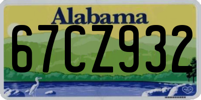 AL license plate 67CZ932