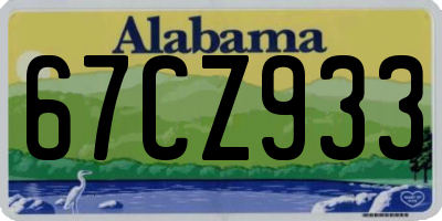 AL license plate 67CZ933