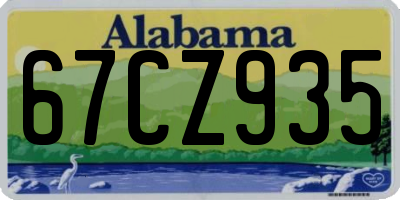 AL license plate 67CZ935