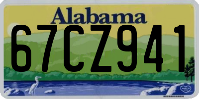AL license plate 67CZ941