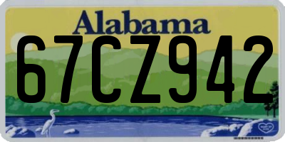 AL license plate 67CZ942