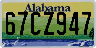 AL license plate 67CZ947