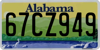 AL license plate 67CZ949