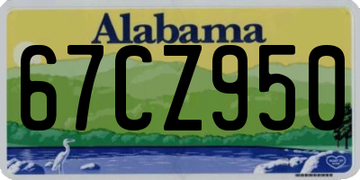 AL license plate 67CZ950