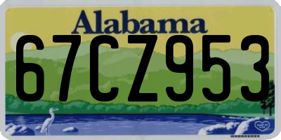 AL license plate 67CZ953