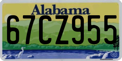 AL license plate 67CZ955