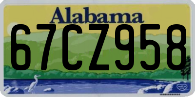 AL license plate 67CZ958