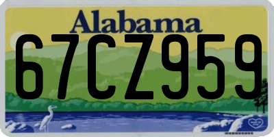 AL license plate 67CZ959