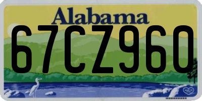 AL license plate 67CZ960