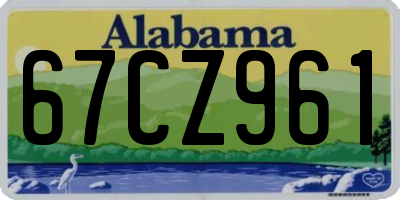AL license plate 67CZ961