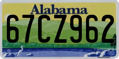 AL license plate 67CZ962