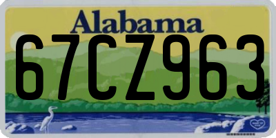 AL license plate 67CZ963