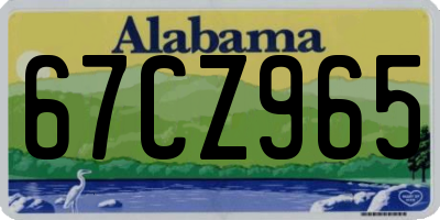 AL license plate 67CZ965