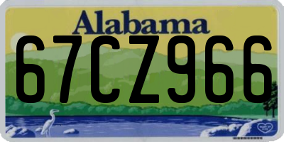 AL license plate 67CZ966
