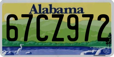 AL license plate 67CZ972