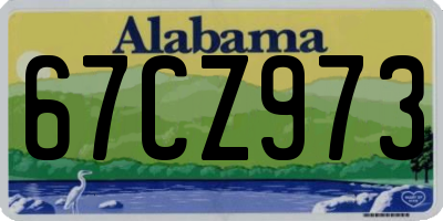 AL license plate 67CZ973