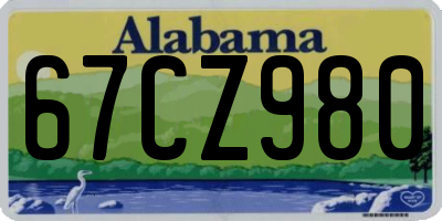 AL license plate 67CZ980