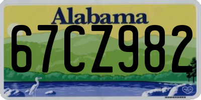 AL license plate 67CZ982