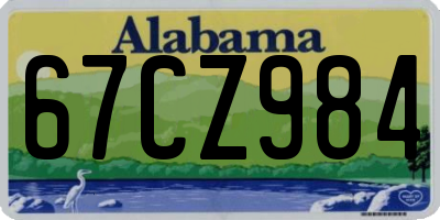 AL license plate 67CZ984