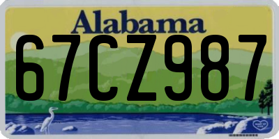AL license plate 67CZ987