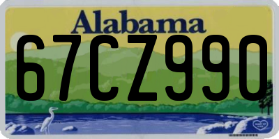 AL license plate 67CZ990