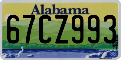 AL license plate 67CZ993