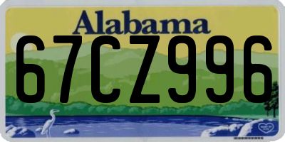 AL license plate 67CZ996