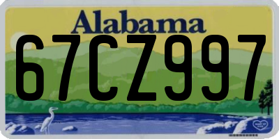 AL license plate 67CZ997