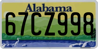AL license plate 67CZ998