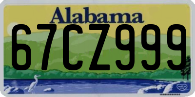 AL license plate 67CZ999