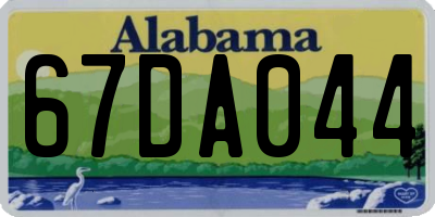 AL license plate 67DA044