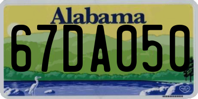 AL license plate 67DA050