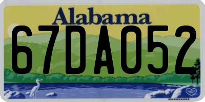AL license plate 67DA052