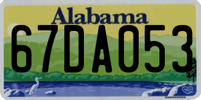 AL license plate 67DA053