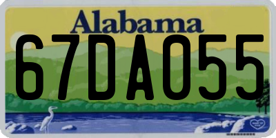 AL license plate 67DA055