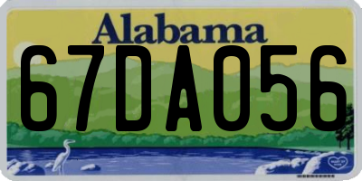 AL license plate 67DA056