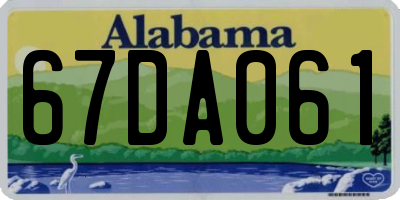 AL license plate 67DA061