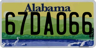 AL license plate 67DA066