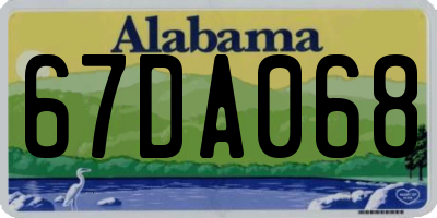 AL license plate 67DA068