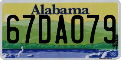 AL license plate 67DA079