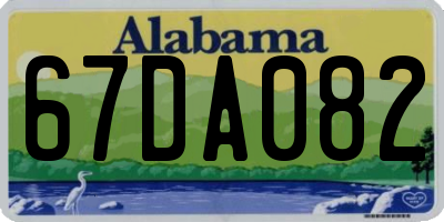 AL license plate 67DA082
