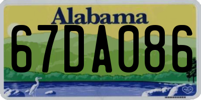 AL license plate 67DA086