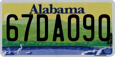 AL license plate 67DA090
