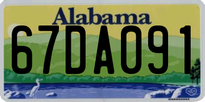 AL license plate 67DA091