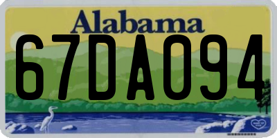 AL license plate 67DA094