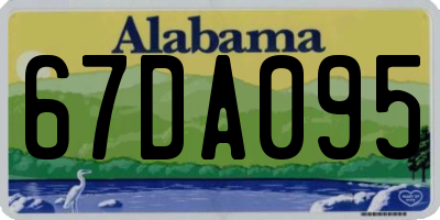 AL license plate 67DA095