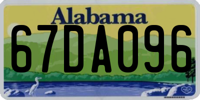 AL license plate 67DA096